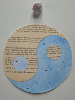 Yin yang acuarela y scrapbooking